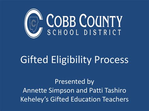 Cobb County’s Gifted Eligibility Process 